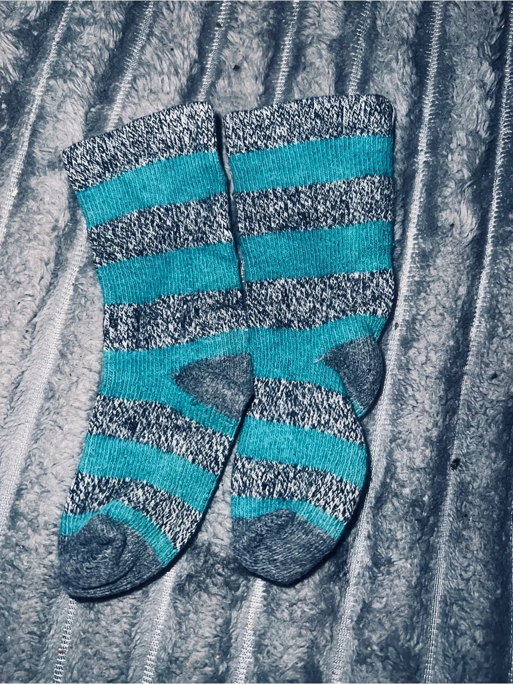 Assorted Baby Boys Non-Slip Socks - Blue, White, Gray, Teal Stripes